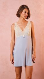 Camisola Ana Paula (Azul com Marfim)