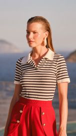 Blusa Polo Gabriela (Listrado Marinho)