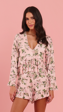 Short doll Catarina (Floral rosa)