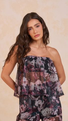 Blusa Gabi (Floral Preto)