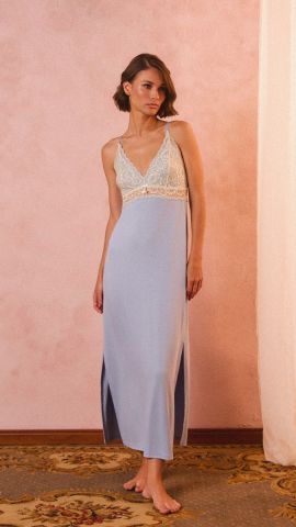 Camisola Cristina Longa (Azul Bicolor)