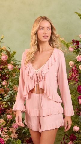 Conjunto Kátia (Rosa com Marfim)