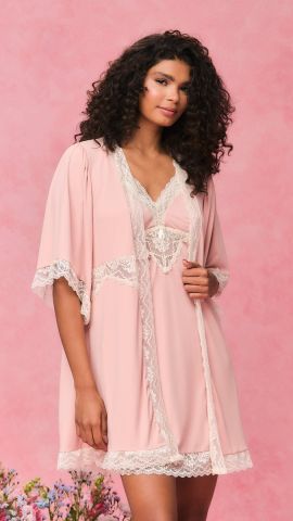 Conjunto Ame Cecília (Rosa com marfim)