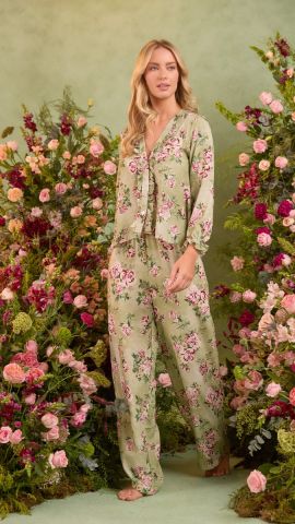 Pijama Mariana (Floral Verde)