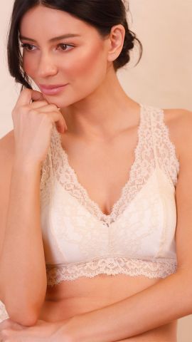 Top Luciana Renda Chantilly (Off White)