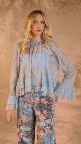Blusa com top Cecília (Azul Mizu)