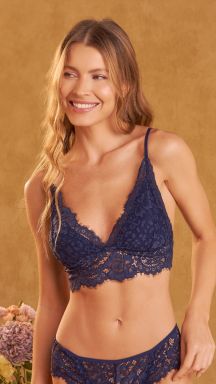 Top Lara Chantilly (Azul Marinho)