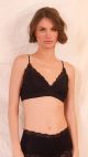 Top Luiza Renda Chantilly (Preto)