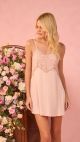 Camisola Básica Renda Bicolor (Rosa com desejo)