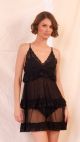 Camisola Cleo com Calcinha (Preto)
