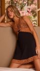 Camisola Laura (Preto com Conhaque)