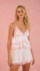 Short doll Pietra bicolor (Rosa com branco)