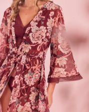 Robe Bel (Floral Bordô)